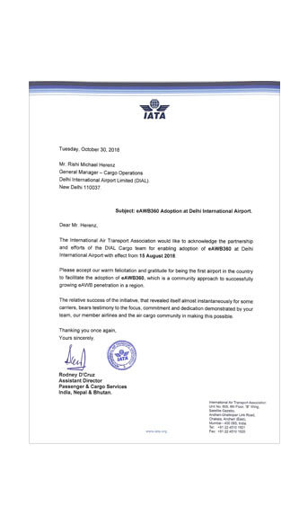 International Cargo Airport of the Year Region India 2012 