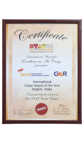International Cargo Airport of the Year Region india 2012 